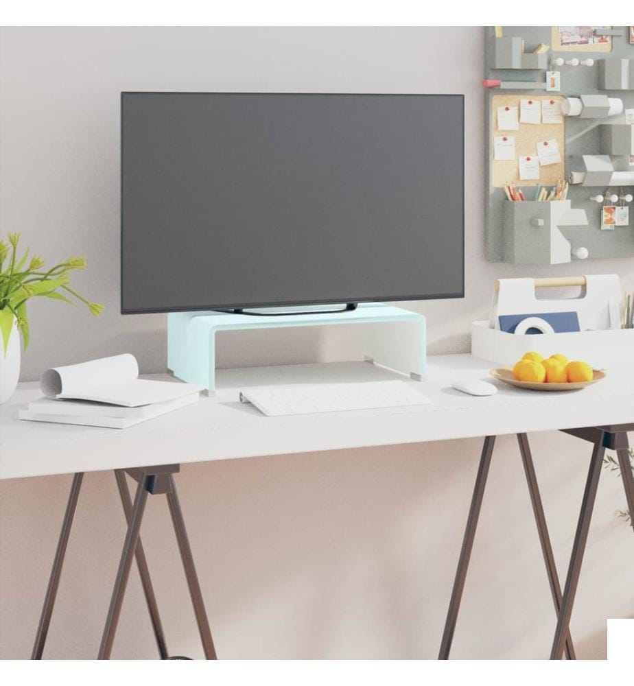 Meuble TV/Support pour moniteur 40x25x11 cm verre vert