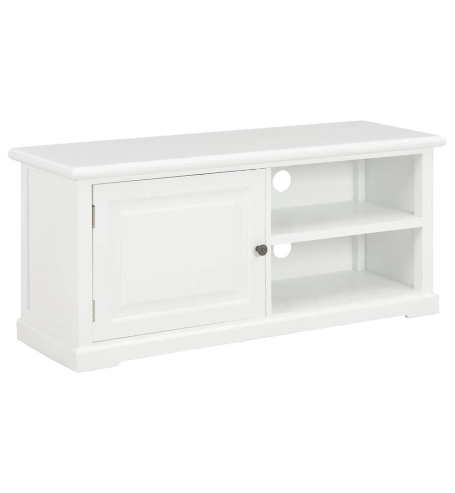 Meuble TV Blanc 90x30x40 cm Bois