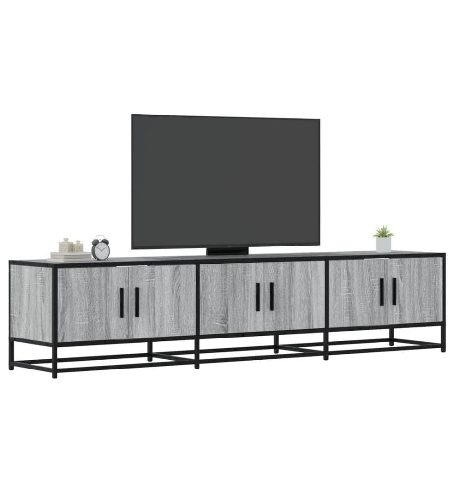 Meuble TV sonoma gris 180x35x41 cm bois d'ingénierie
