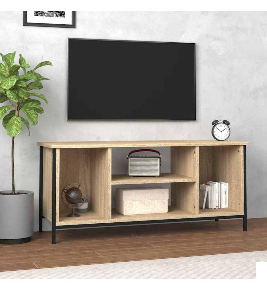 Meuble TV chêne sonoma 102x35x45 cm bois d'ingénierie