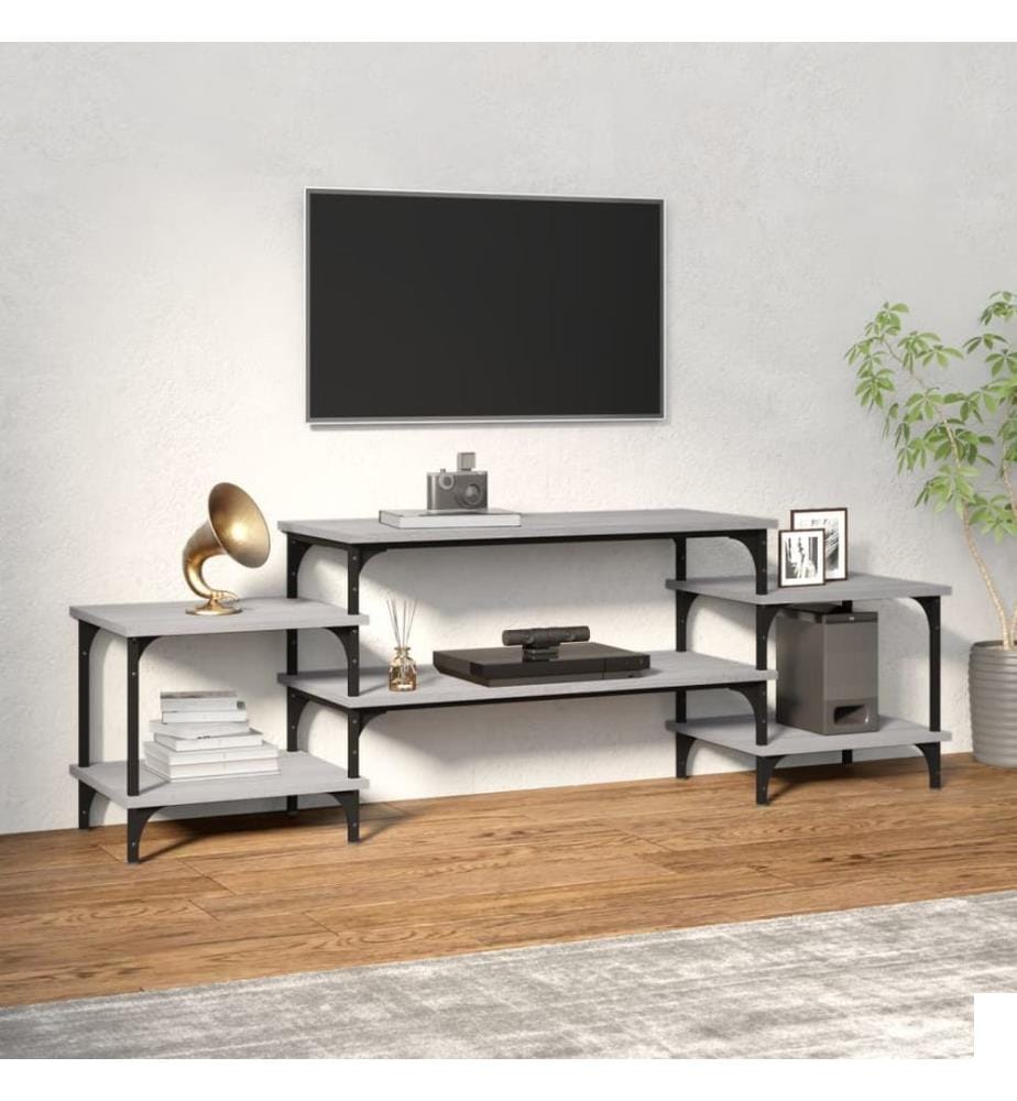 Meuble TV Sonoma gris 157x35x52 cm bois d'ingénierie