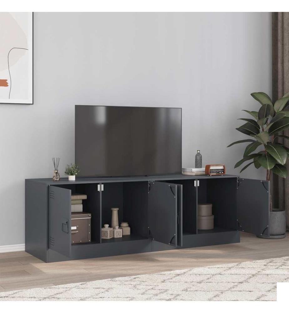 Meubles TV 2 pcs anthracite 67x39x44 cm acier