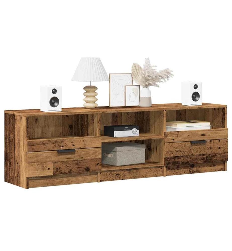 Meuble TV vieux bois 150x33,5x45 cm bois d'ingénierie