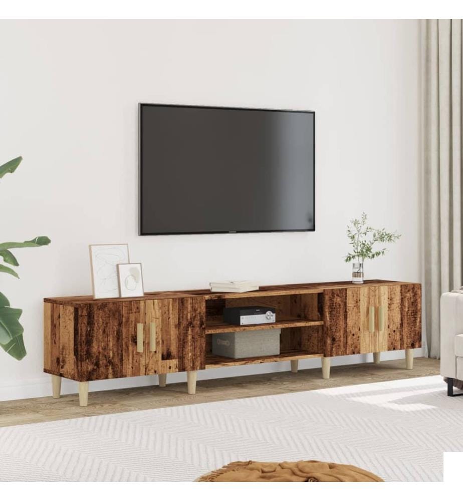 Meuble TV vieux bois 180x31,5x40 cm bois d'ingénierie