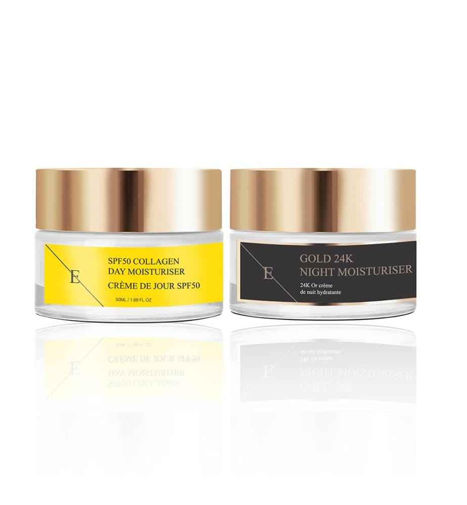 SPF50 Crème de jour au collagène 50 ml + Hydratant de nuit anti-rides 24k Gold 50 ml