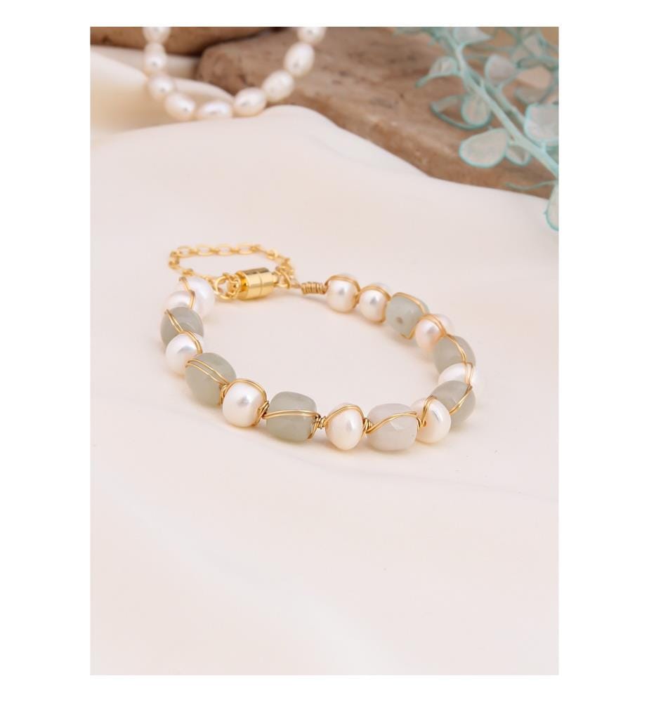 Bracelet d'amazonite et de perles - Multicolore
