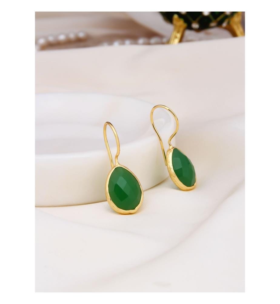 Boucles d'Oreilles yeux de chat - vert