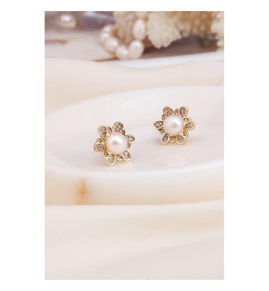 Boucles d'Oreilles en perles - Blanc