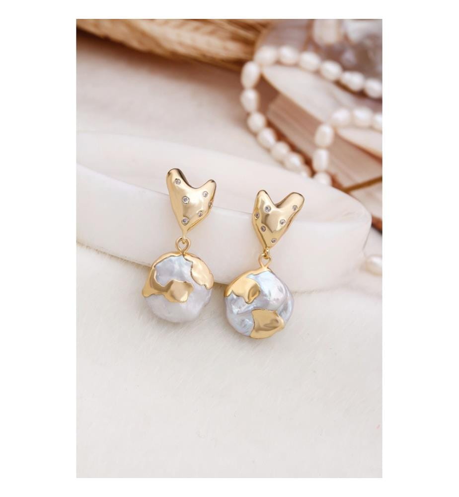 Boucles d'Oreilles en perles - Blanc