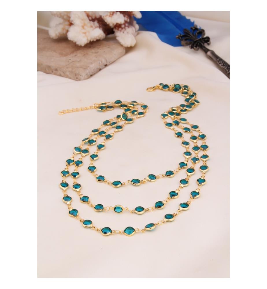 Collier de cristal - Bleu