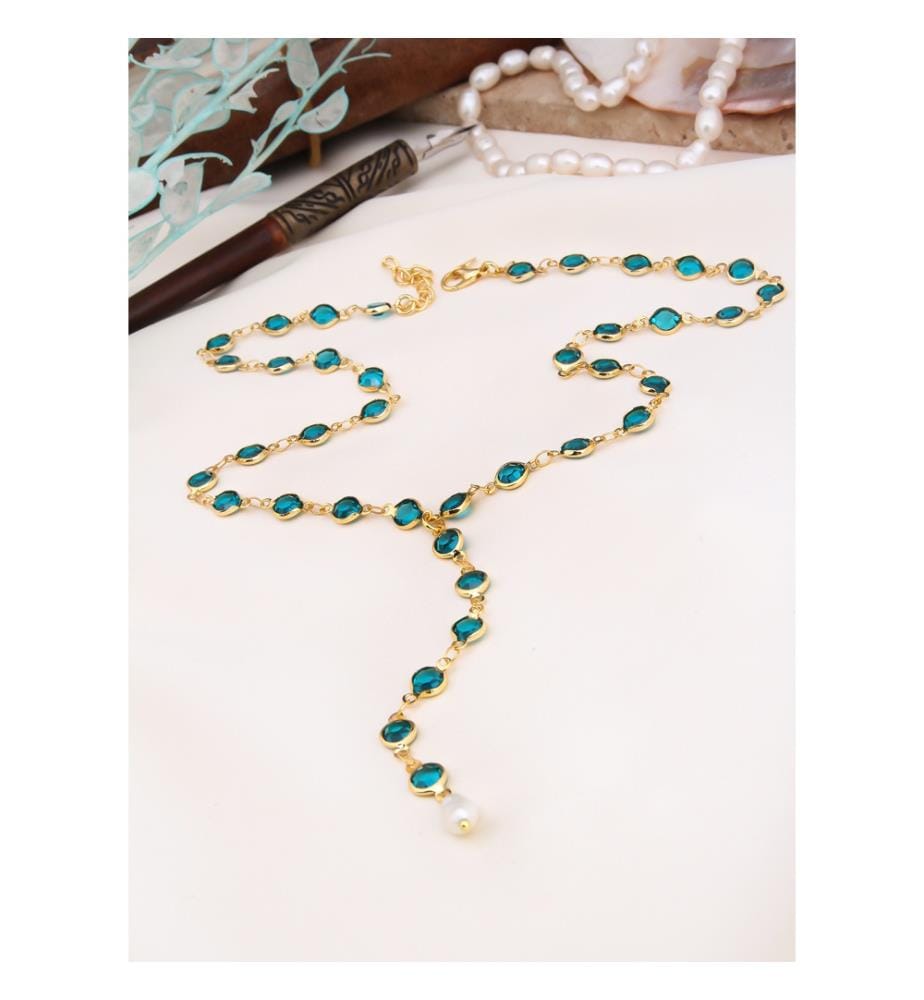Collier de cristal - Bleu