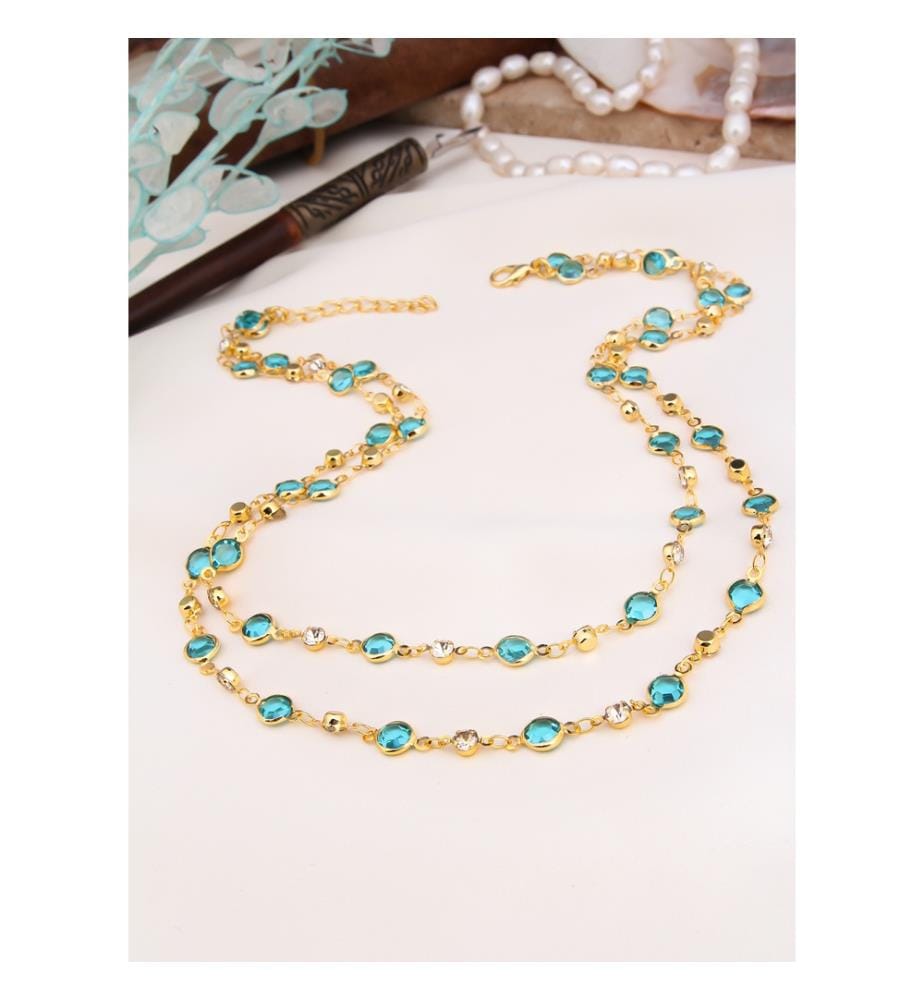 Collier de cristal - Bleu