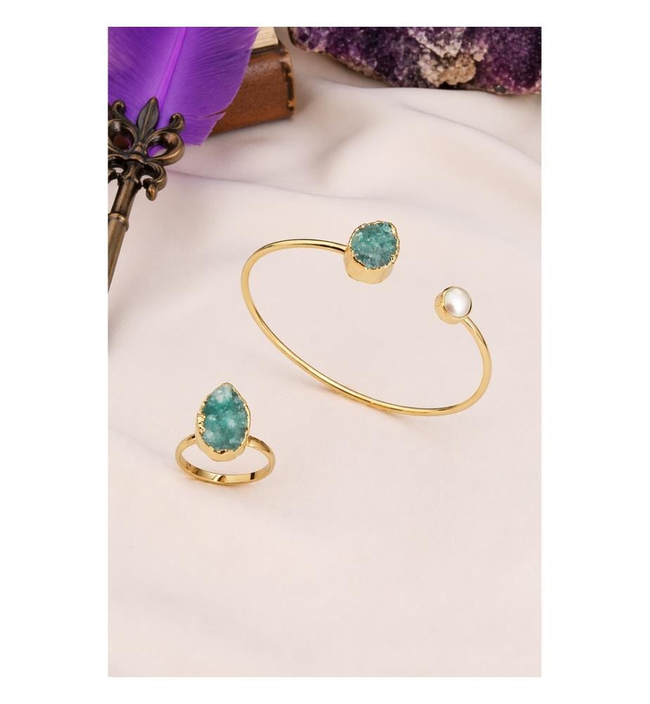 Set de Perle et Quartz - Bleu et Blanc