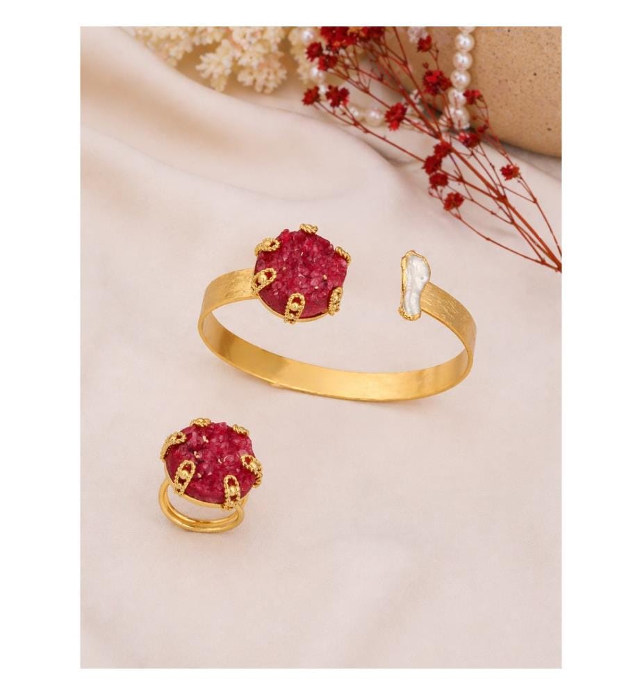 Set de Perle et Quartz - Rose et Blanc