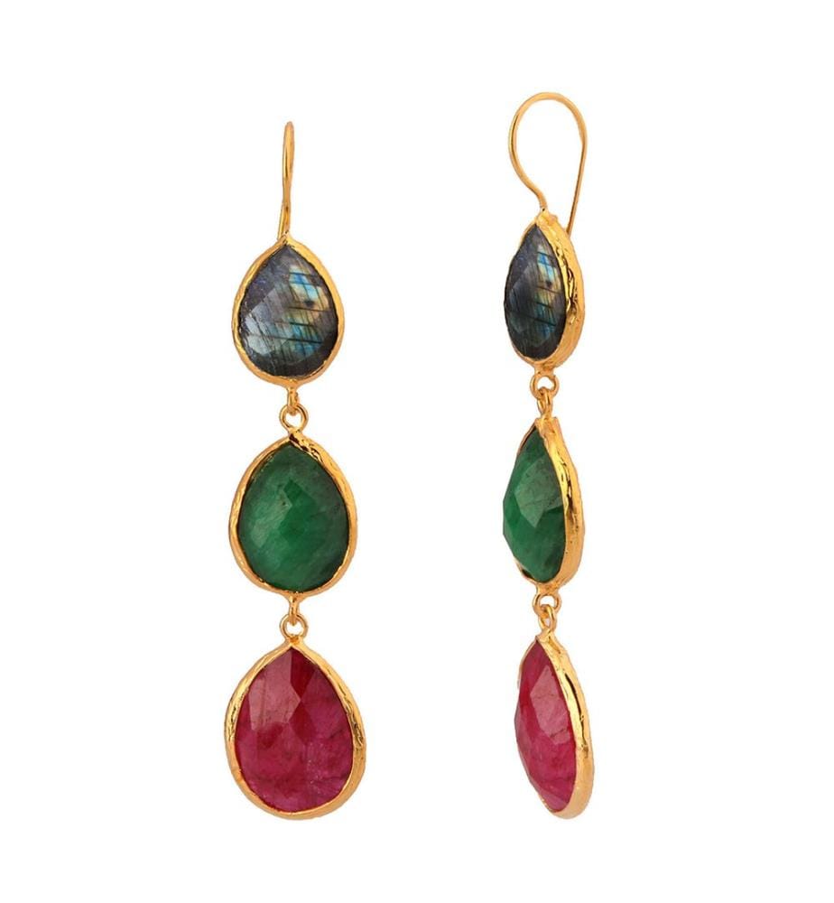 Boucles d'oreilles « Yeux de chat » - Vert