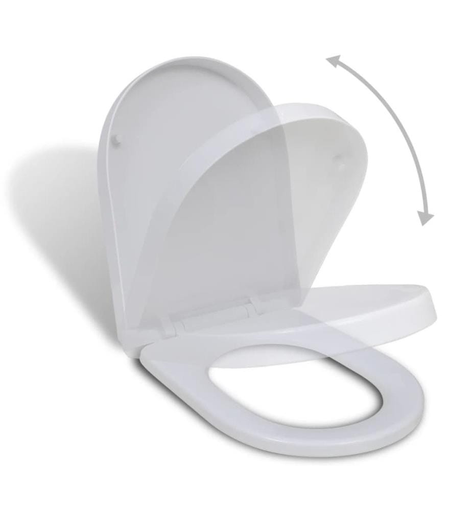 Abattant WC à fermeture en douceur Blanc Carré
