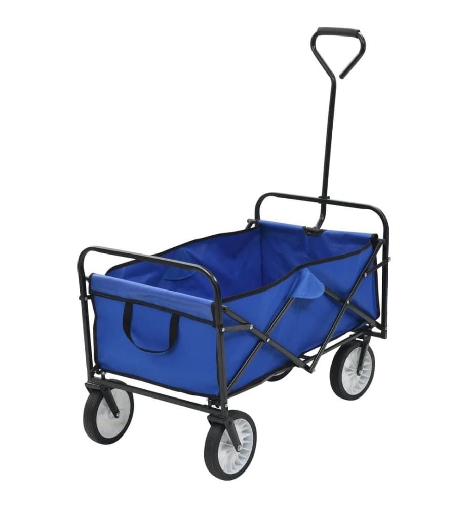 Chariot à main pliable Acier Bleu