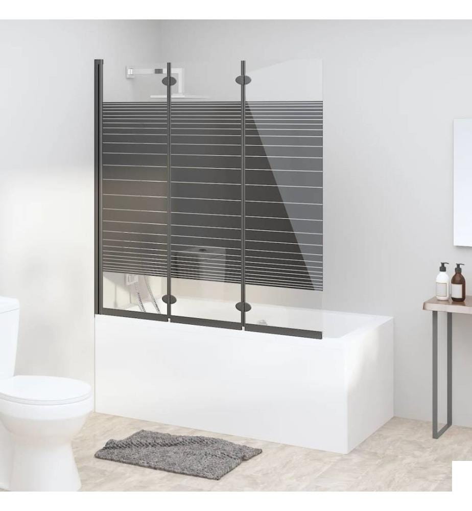 Cabine de douche pliable 3 panneaux 130x130 cm ESG Noir
