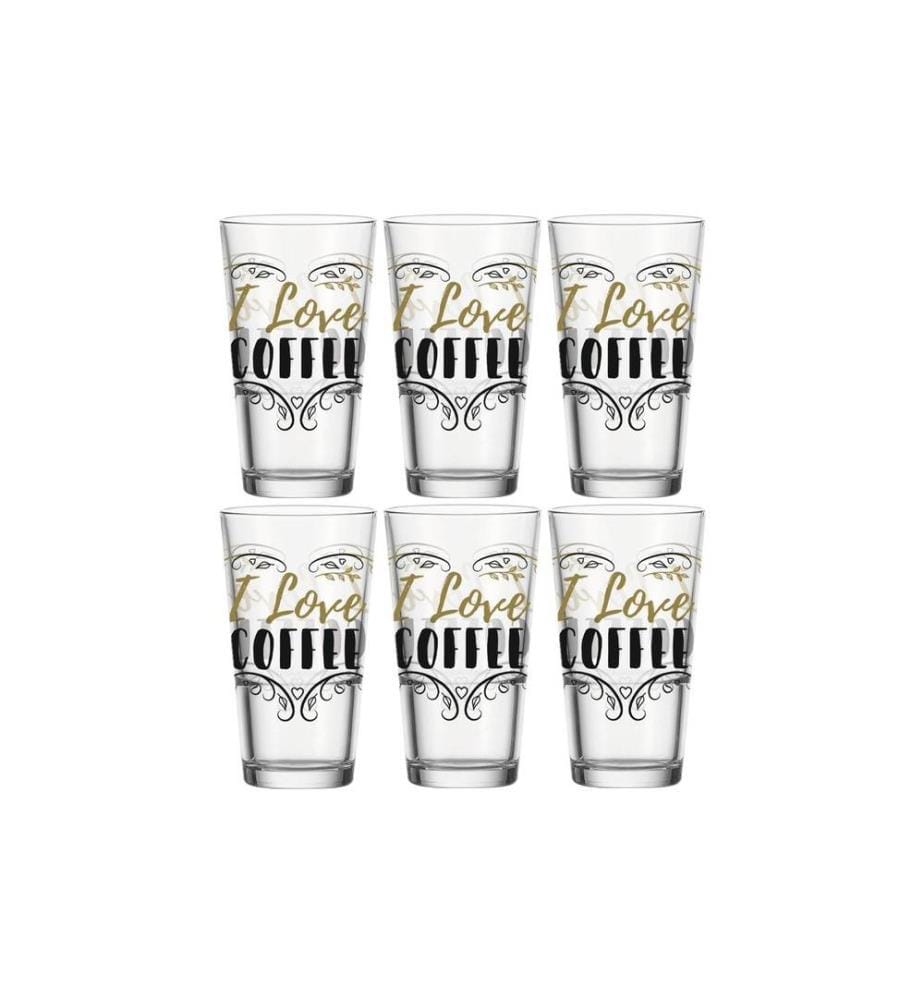 MONTANA - Verre à latte macchiato I Love Coffee 330 ml, 6 Pièce/s