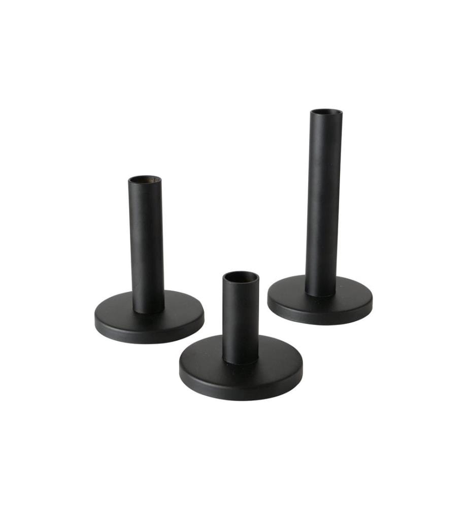 BOLTZE - Bougeoir Malko 3 pièces, Noir