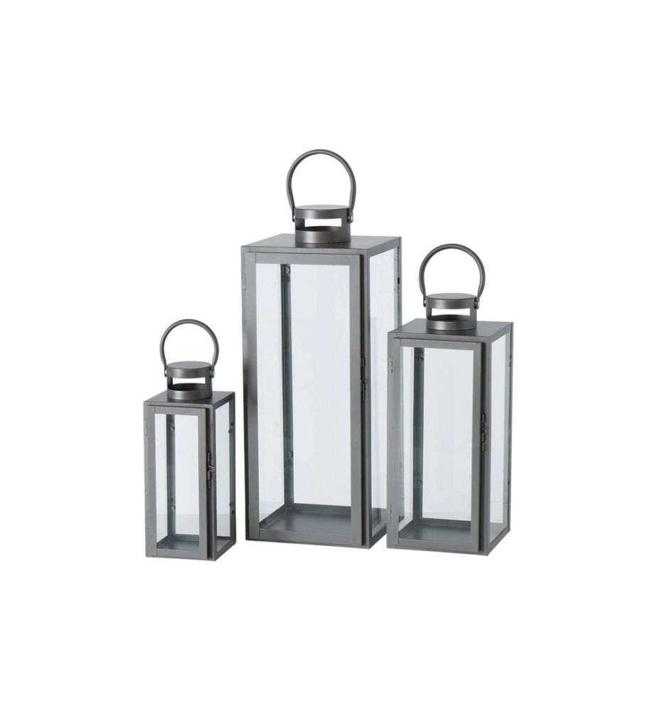 BOLTZE - Lanterne Arana 3 pièces, Argenté/Transparent
