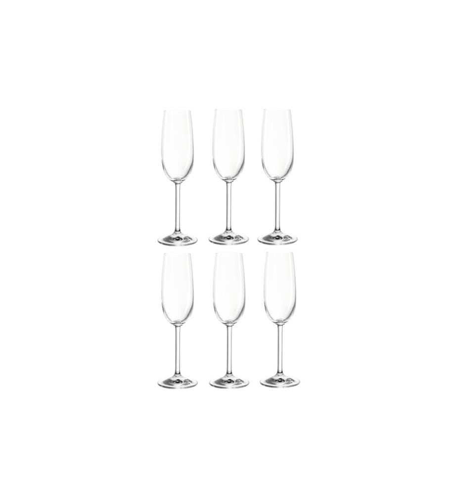 MONTANA - Verre à Champagne Pure 200 ml, 6 Pièce/s, Transparent