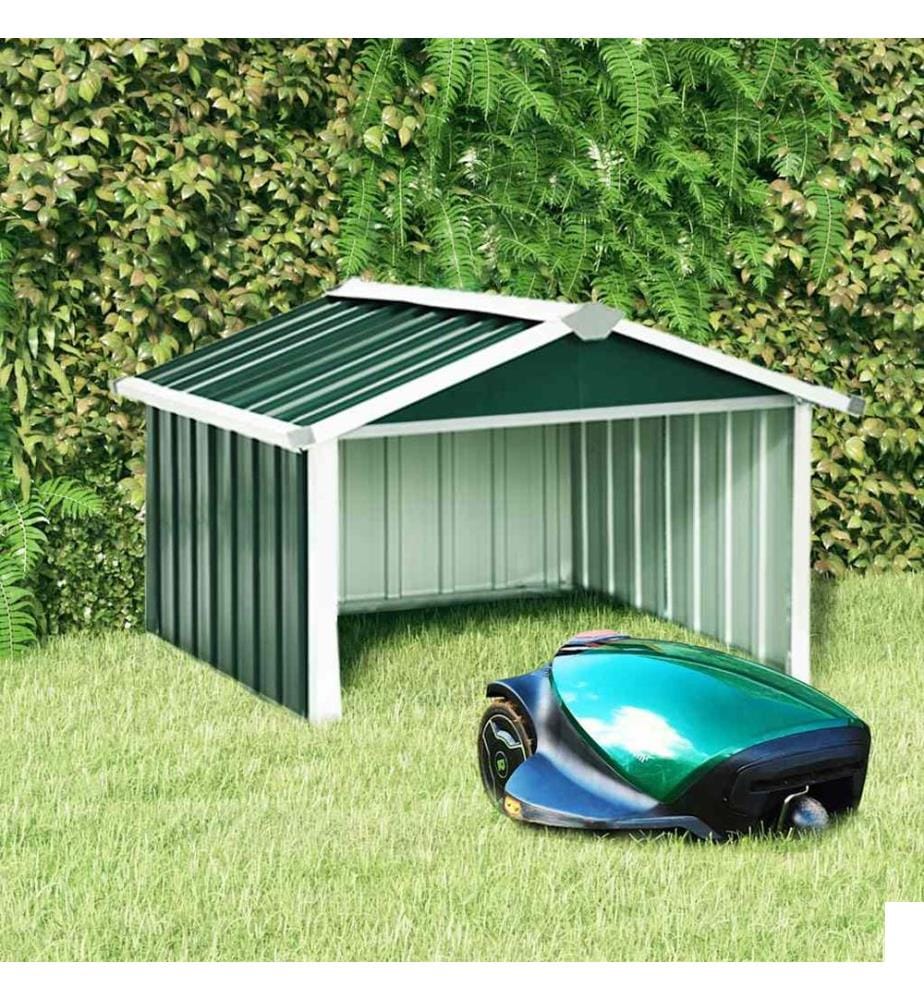 Abri tondeuse robot de jardin 92x97x63 cm Acier galvanisé Vert