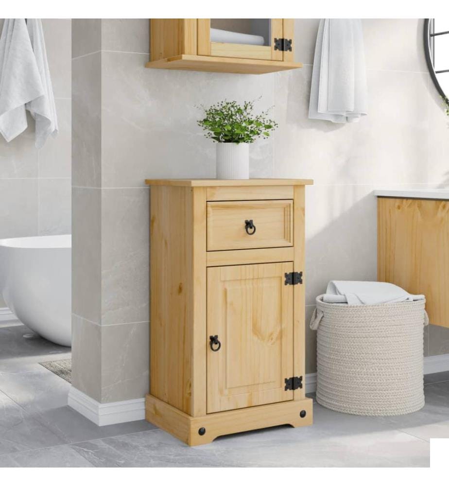 Armoire de salle de bain Corona 45x33x80 cm bois de pin massif