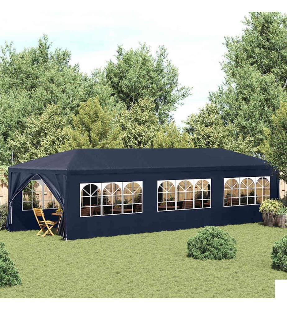 Tente de réception 3 x 9 m Bleu