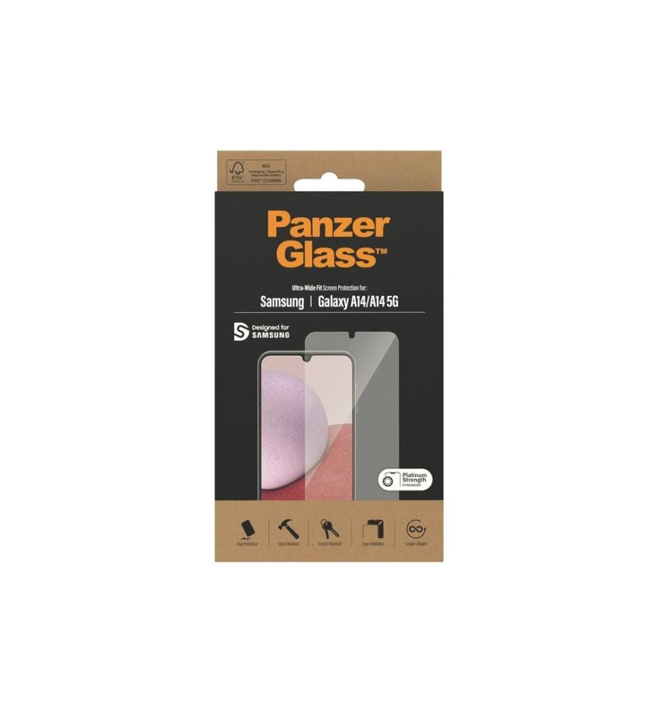 PANZERGLASS - Protection décran Ultra wide Fit Galaxy A14 / A14 5G