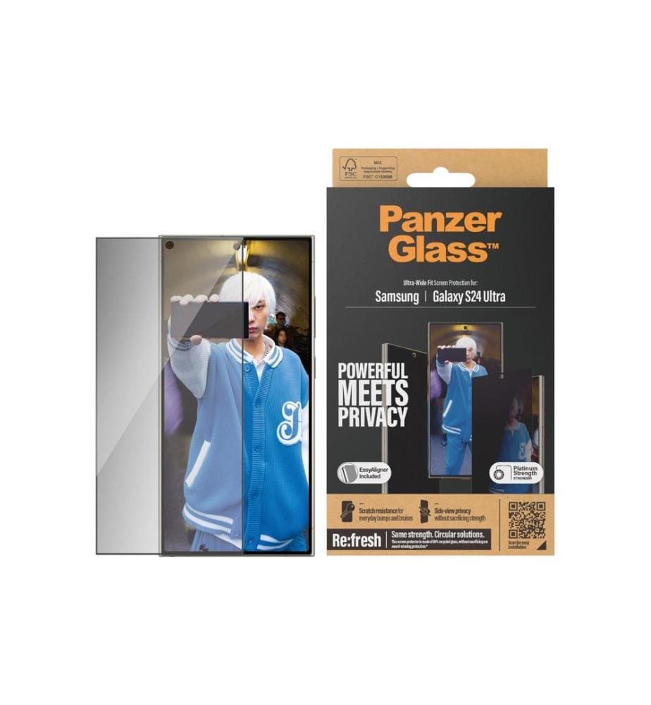 PANZERGLASS - Protection décran Ultra Wide Fit Privacy Galaxy S24 Ultra