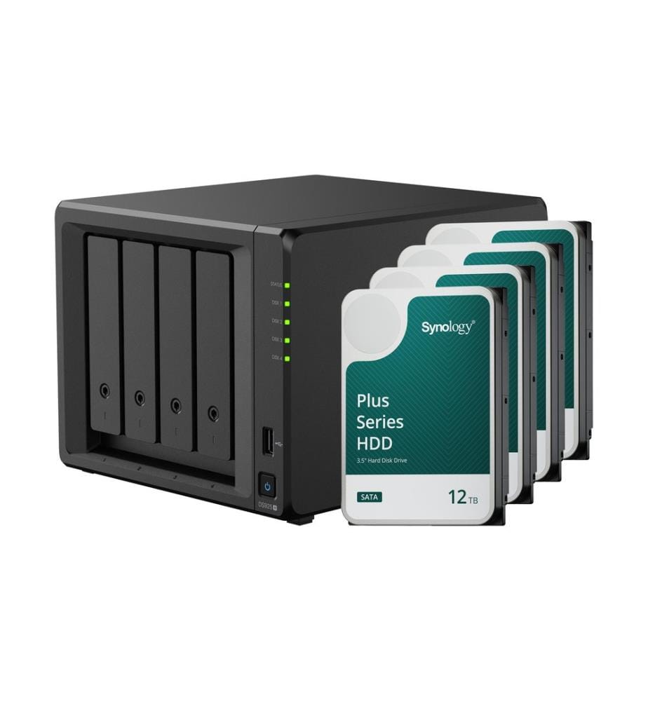 SYNOLOGY - NAS Diskstation DS925+ 4-bay SYNOLOGY - Plus HDD 48 TB