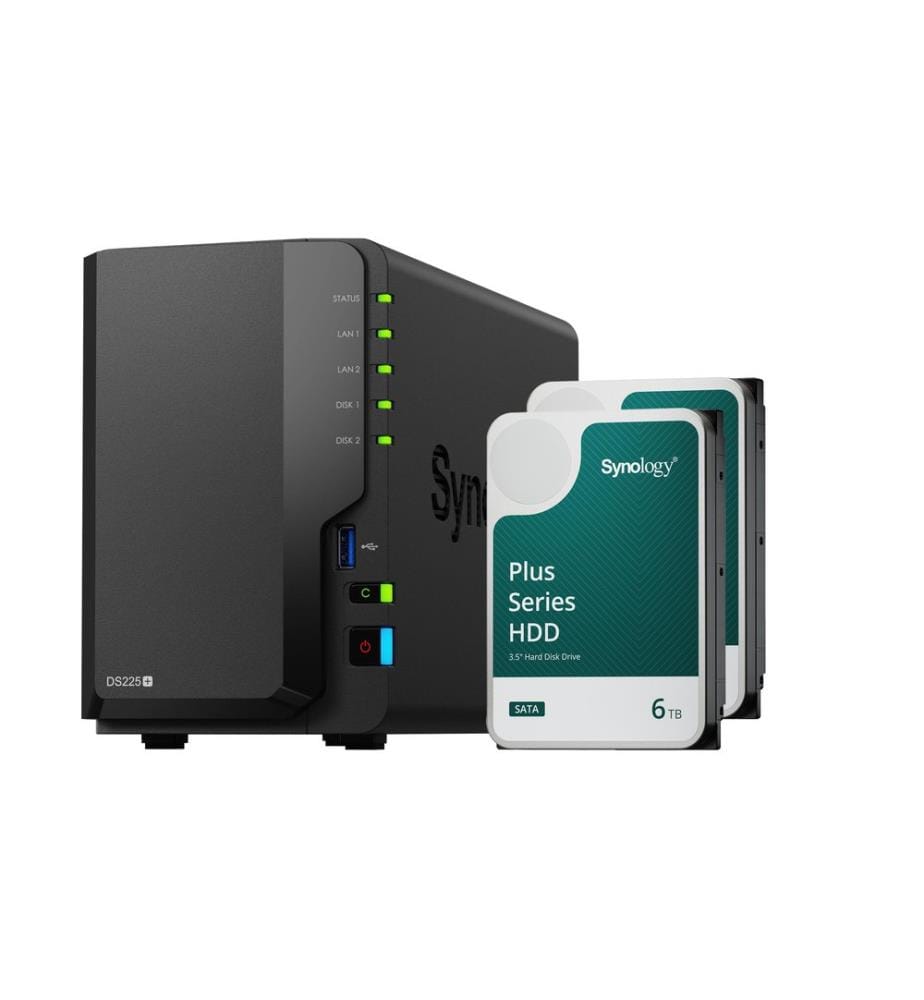 SYNOLOGY - NAS DiskStation DS225+ 2-bay 2x 6 TB HDD SYNOLOGY - Plus