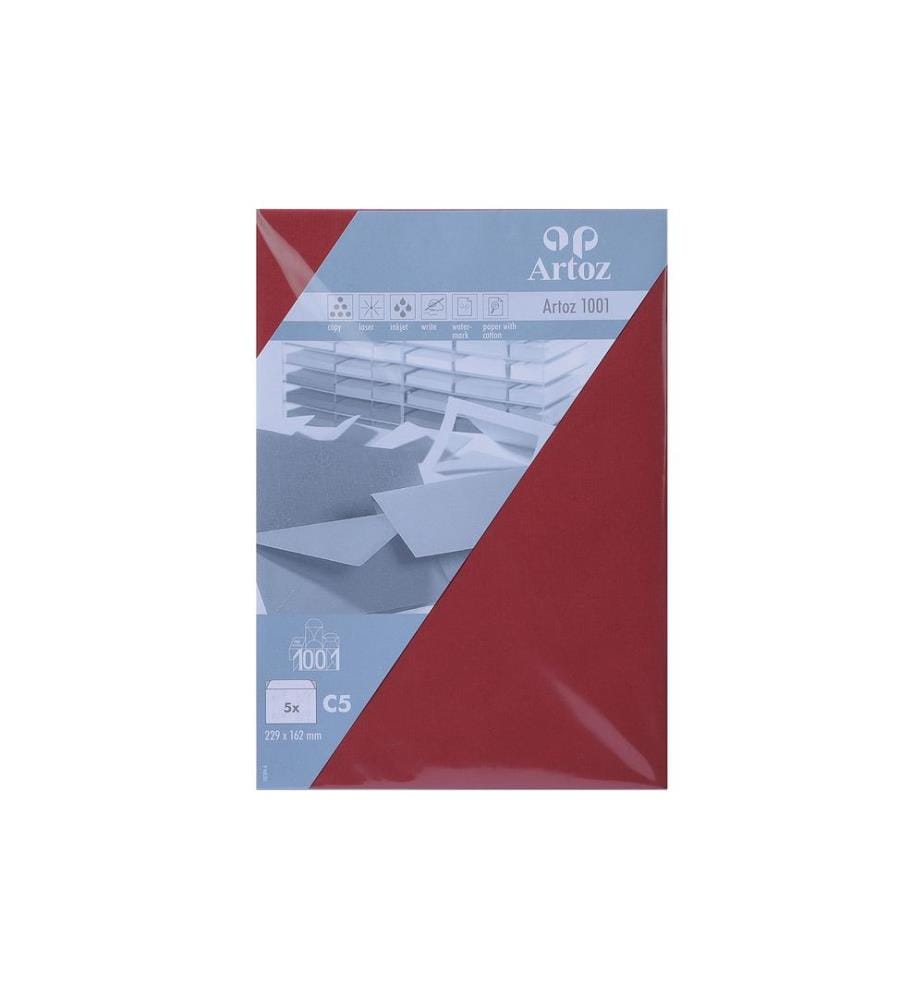 ARTOZ - Enveloppe 1001, C5, 5 Pièce/s, Vin rouge