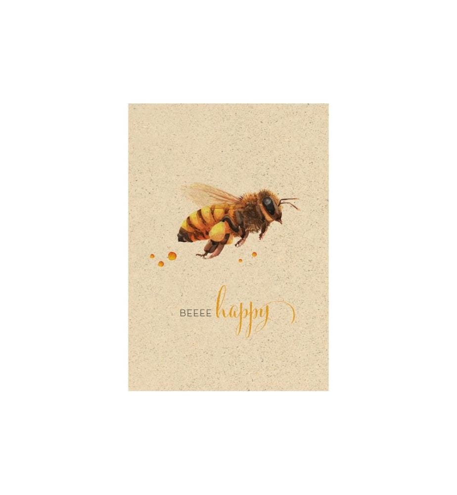 NATUR VERLAG - Carte à motif Bee Happy 17.5 x 12.2 cm