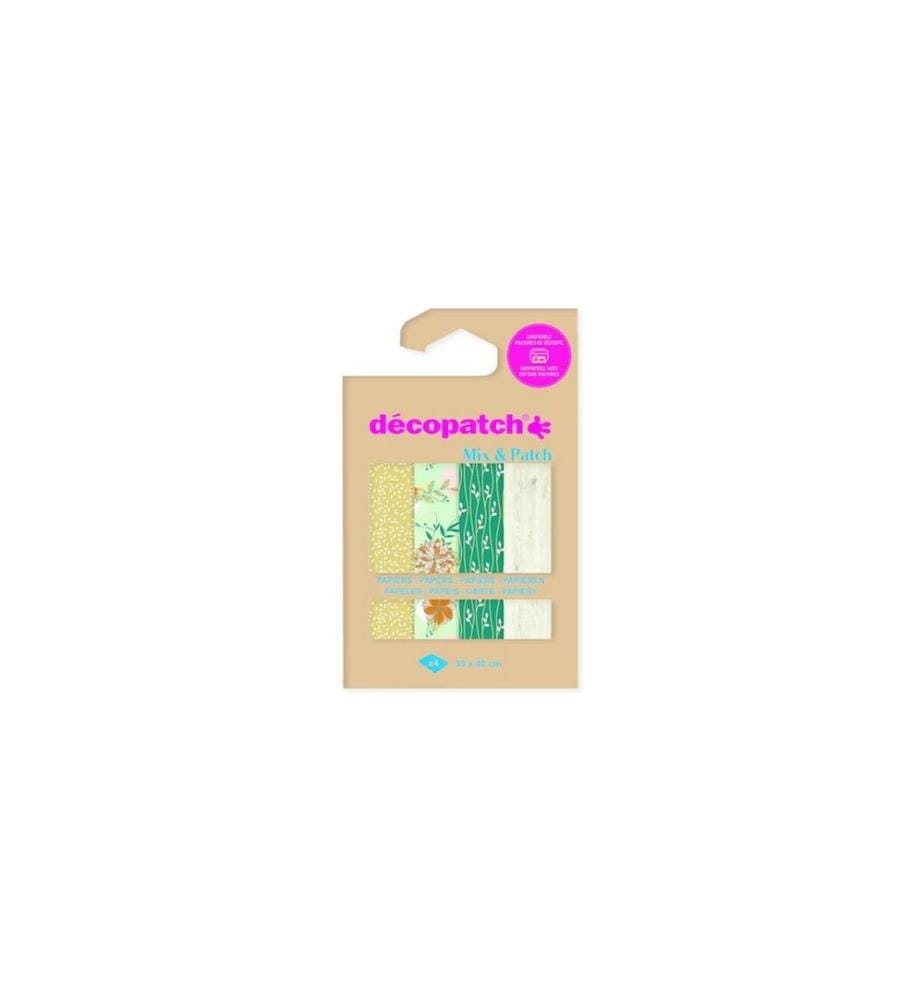 décopatch Papier de bricolage DP035C 30 x 40 cm, 4 feuilles