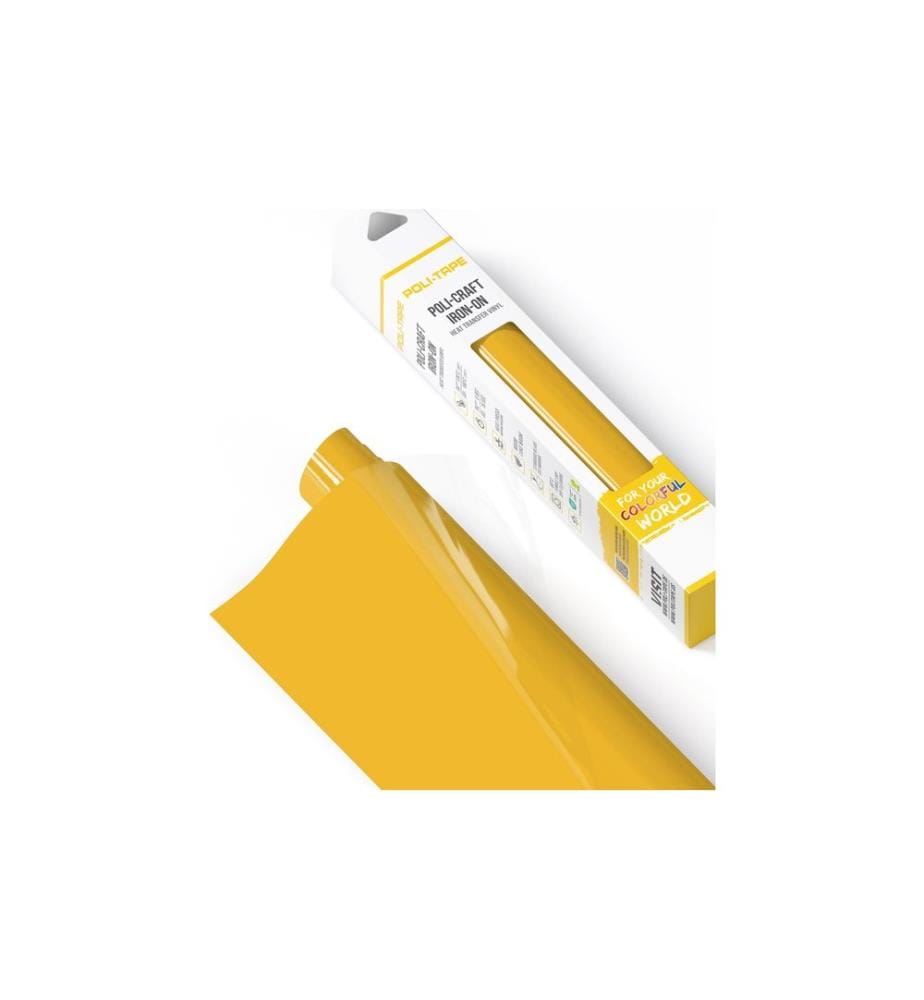 Poli-Tape - Film thermocollant Poli-Flex turbo, 30.5 x 122 cm, jaune