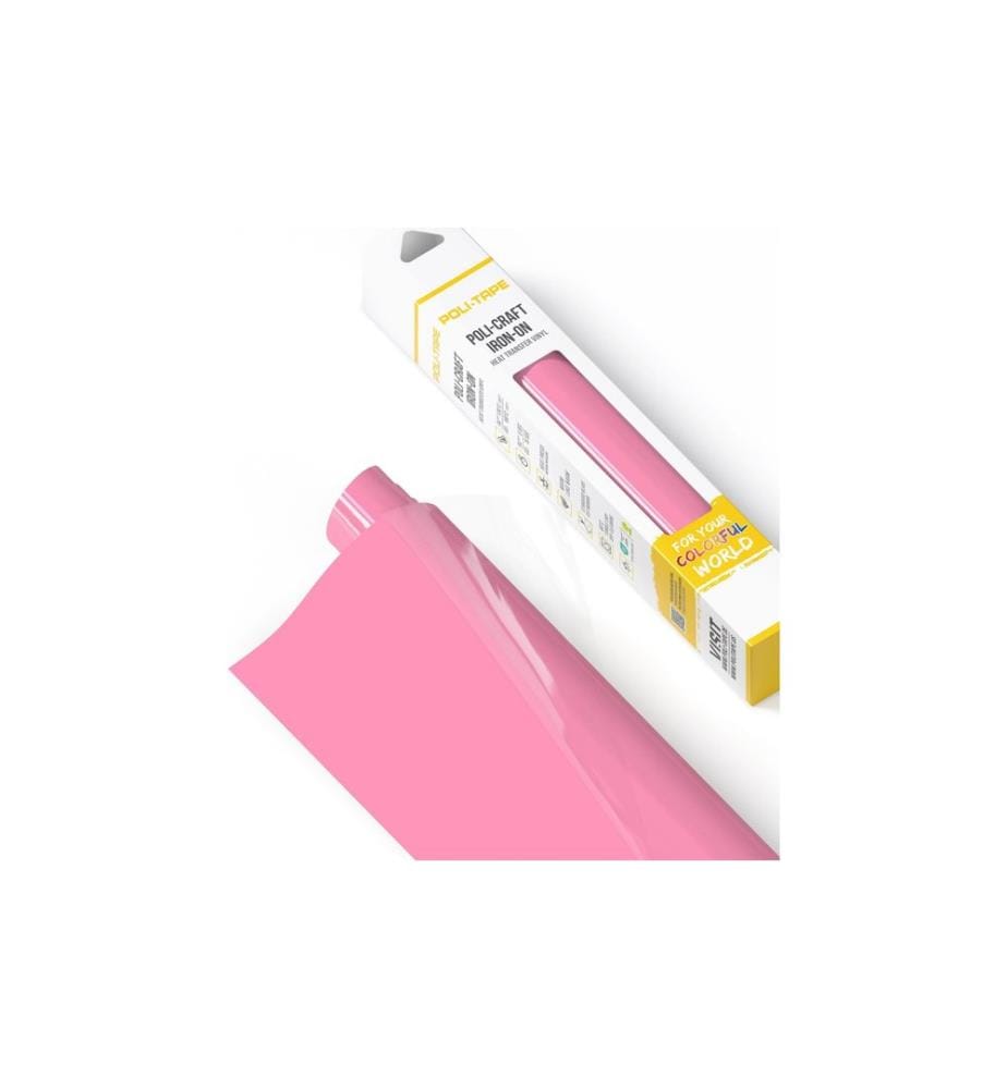 Poli-Tape - Film thermocollant Poli-Flex turbo, 30.5 x 122 cm, rose bébé