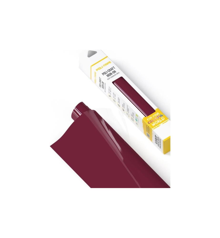 Poli-Tape - Film thermocollant Poli-Flex turbo, 30.5 x 122 cm, Bordeaux