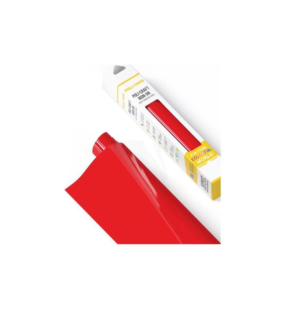 Poli-Tape - Film thermocollant Poli-Flex turbo, 30.5 x 122 cm, rouge flamme