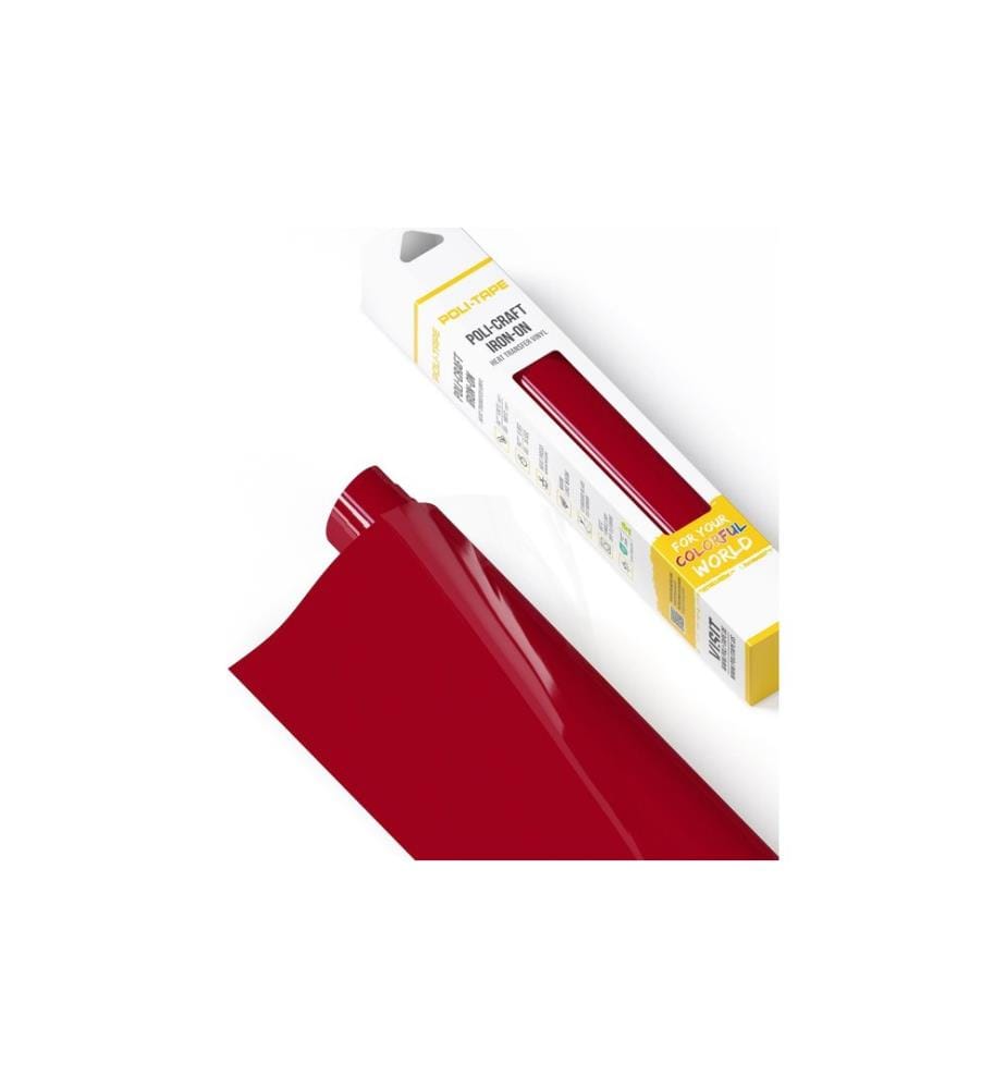 Poli-Tape - Film thermocollant Poli-Flex turbo, 30.5 x 122 cm, rouge