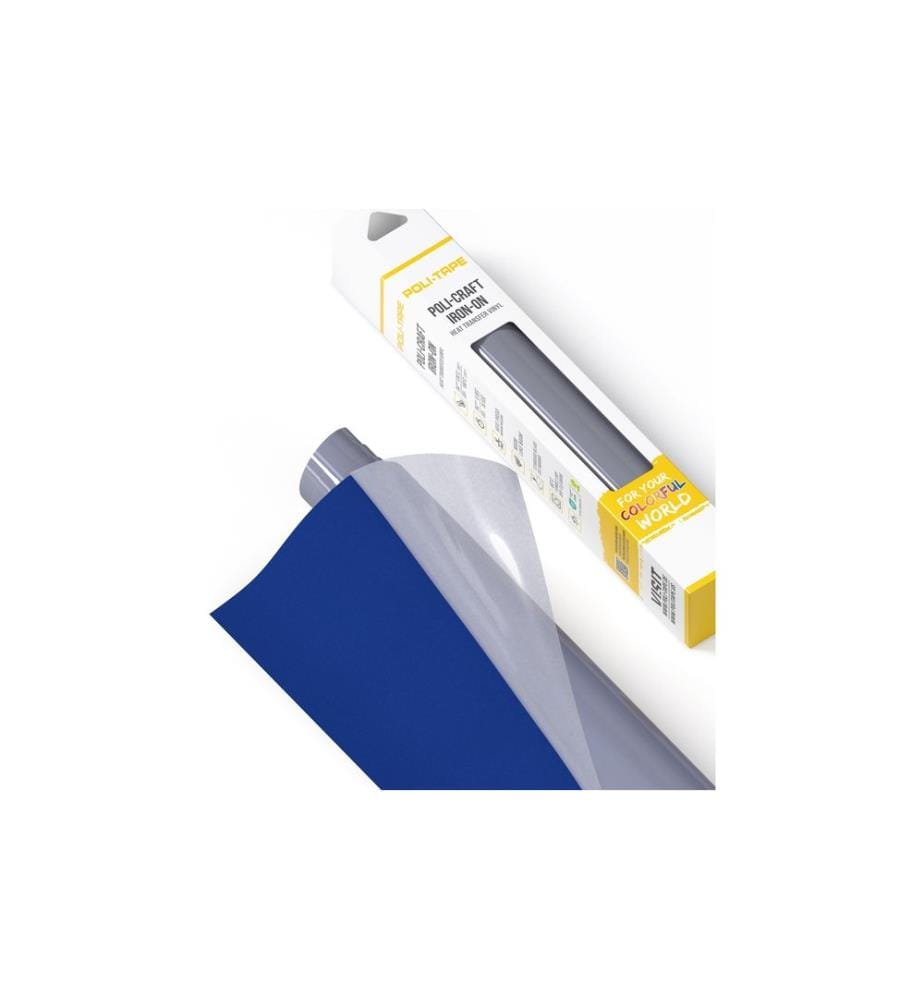 Poli-Tape - Film thermocollant Tubitherm Flock, 30.5 x 61 cm, bleu mat
