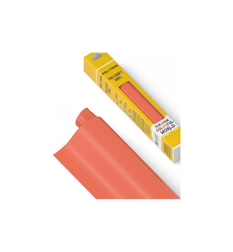 Poli-Tape - Film de vinyle Permanent 30.5 x 183 cm, Abricot Crush mat