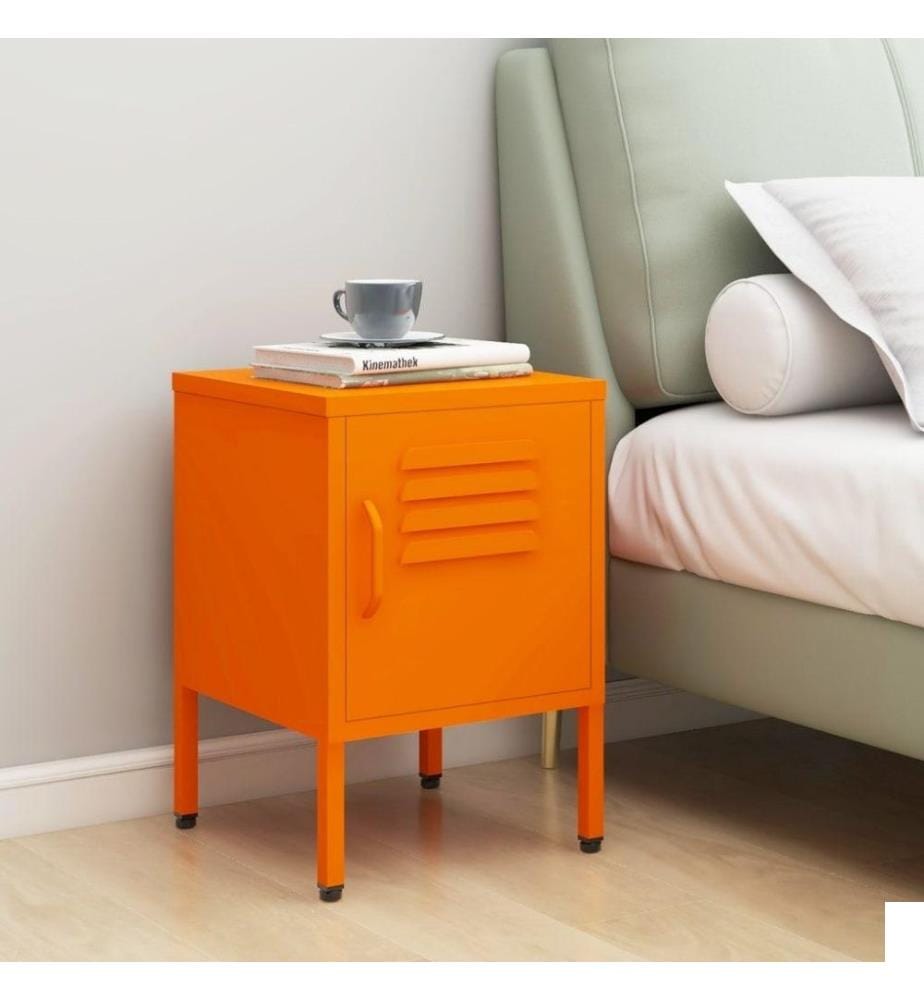 Table de chevet Orange 35x35x51 cm Acier
