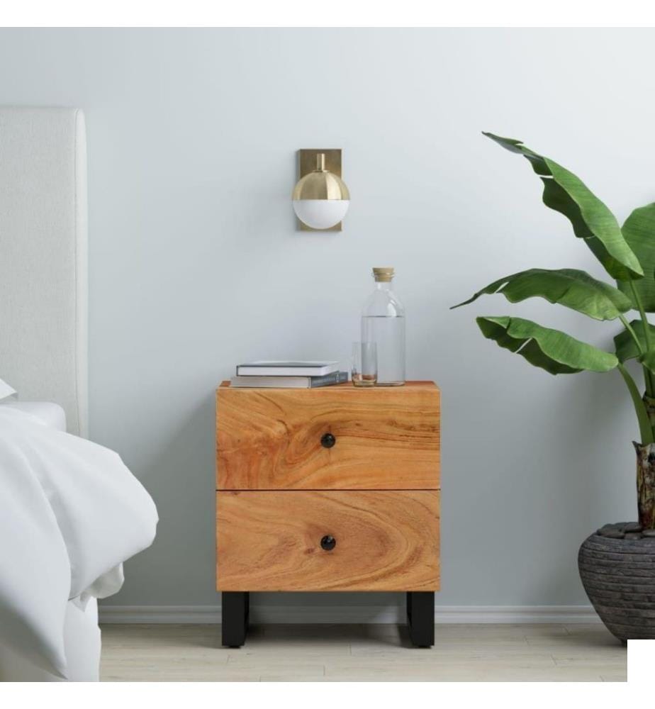 Table de chevet 40x33x46 cm Bois d'acacia massif