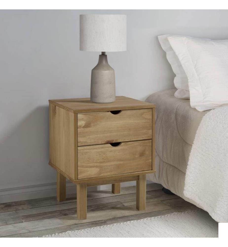 Table de chevet 46x39,5x57 cm Bois de pin solide