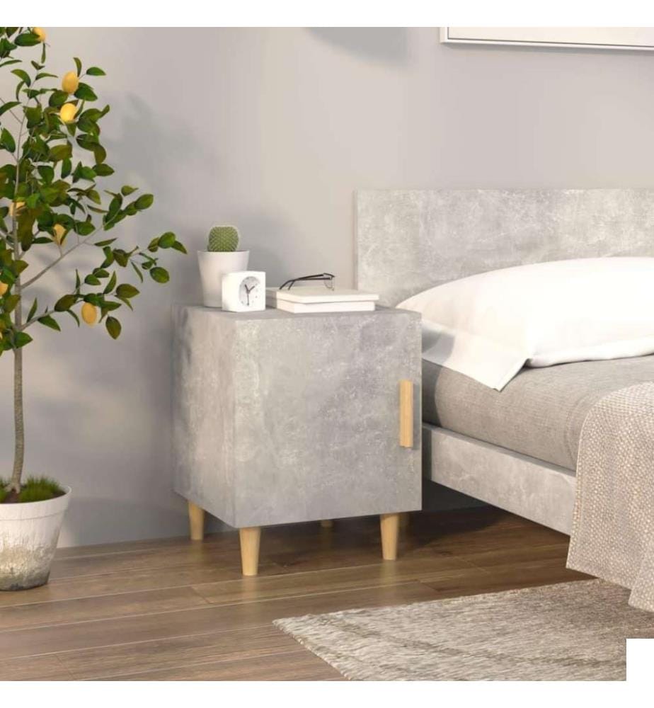 Table de chevet Gris béton Bois d'ingénierie