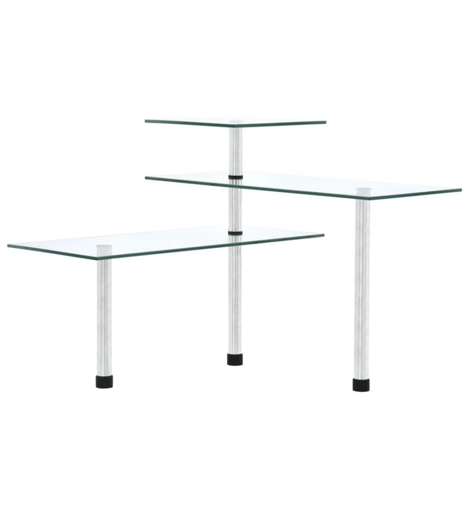 Étagère d'angle de cuisine à 3 niveaux Verre trempé