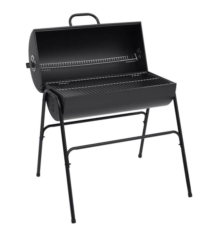 Gril à baril avec 2 grilles de cuisson Noir 80x95x90 cm Acier
