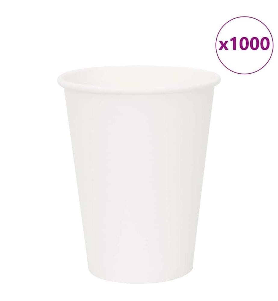 Tasses à café en papier 1000 pcs 12oz 300ml blanc